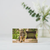 Carte De Visite Mignonne garderie allemande de coquelicots (Debout devant)