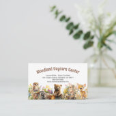 Carte De Visite Mignonne garderie Animaux de bois (Debout devant)