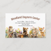 Carte De Visite Mignonne garderie Animaux de bois (Devant)