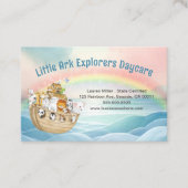 Carte De Visite Mignonne garderie Arche de Noah (Devant)