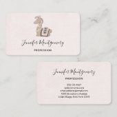 Carte De Visite Mignonne Llama Princesse portant une couronne (Devant / Derrière)