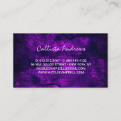 Carte De Visite Mignonne parties scintillant or violet foncé (Dos)