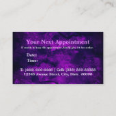 Carte De Visite Mignonne parties scintillant or violet foncé (Dos)