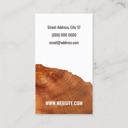 Carte De Visite Mignonne texture bois (Dos)