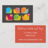 Carte De Visite Mignons escargots enfants jouets en ligne et livre (Devant / Derrière)