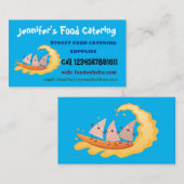 Carte De Visite Mignons nachos chips de maïs surf (Devant / Derrière)