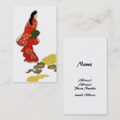 Carte De Visite Mikaeri Bijin dans le kimono (Devant / Derrière)