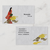 Carte De Visite Mikaeri Bijin dans le kimono (Devant / Derrière)