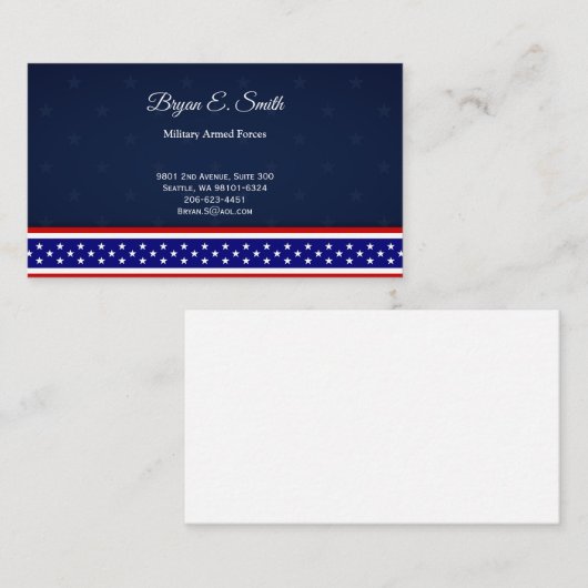 Carte de visite militaire (Devant / Derrière)