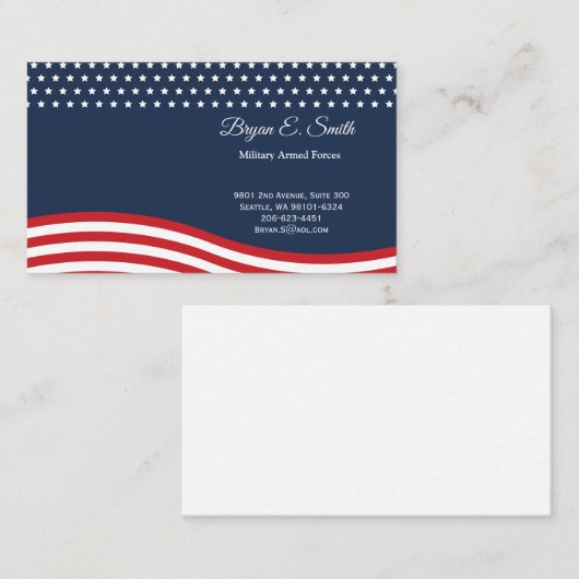 Carte de visite militaire (Devant / Derrière)