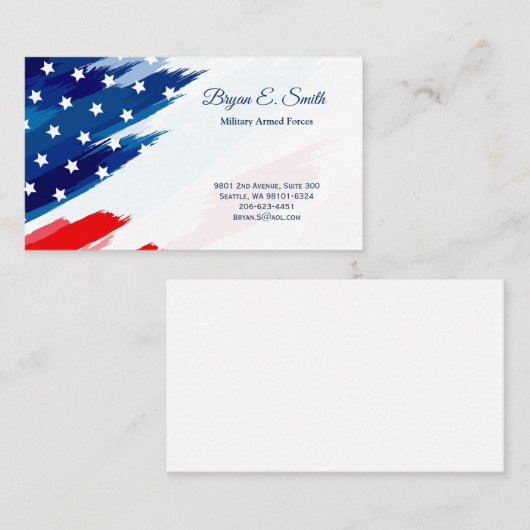 Carte de visite militaire (Devant / Derrière)