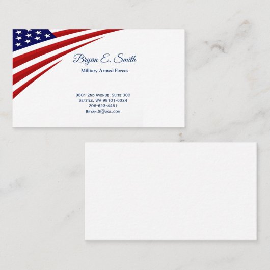 Carte de visite militaire (Devant / Derrière)