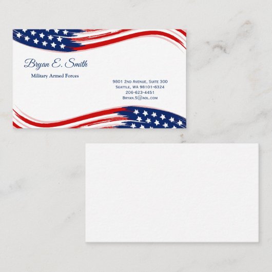 Carte de visite militaire (Devant / Derrière)