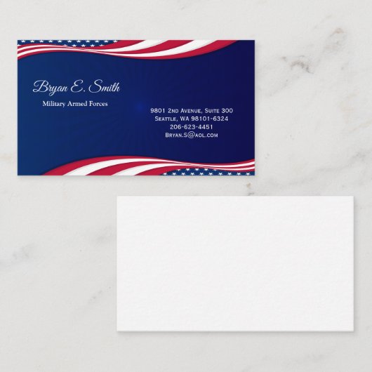 Carte de visite militaire (Devant / Derrière)