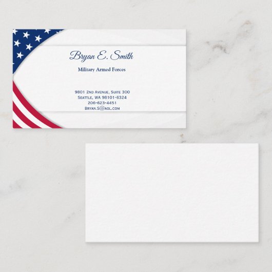 Carte de visite militaire (Devant / Derrière)