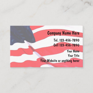 Carte de visite militaire design Americana