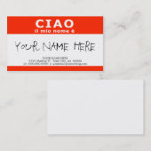 Carte De Visite Millions de nome e de CIAO IL (Devant / Derrière)