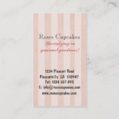 Carte de visite minable vintage de roses (Dos)