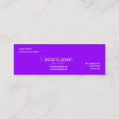 carte de visite mince abstrait de peinture (Dos)