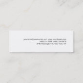 Carte de visite mince blanc blanc rouge profession (Dos)