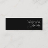 Carte de visite mince mince gris gris noir simple (Dos)
