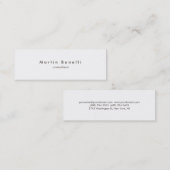 Carte de visite mince minimaliste moderne (Devant / Derrière)