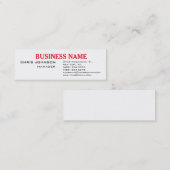 Carte de visite mince professionnel noir blanc (Devant / Derrière)