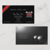 Carte De Visite Mince Red Line Étoiles et rayures Pompier (Devant / Derrière)