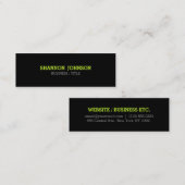 Carte de visite mince simple et propre - accent (Devant / Derrière)