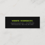 Carte de visite mince simple et propre - accent (Dos)