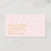 Carte De Visite Minder enfant mignon Penguin (Dos)