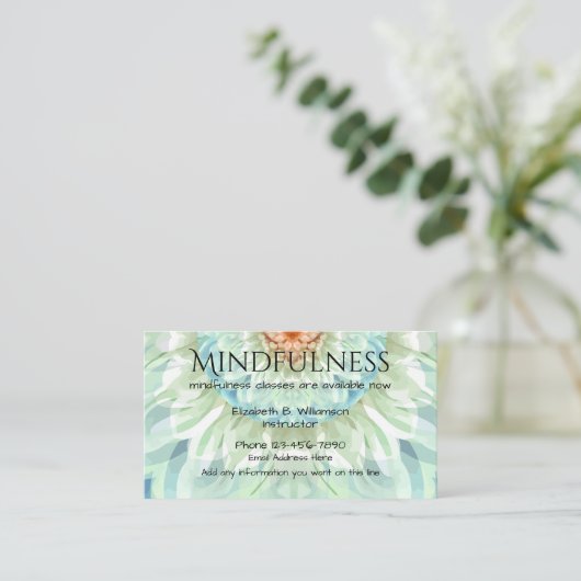 Carte De Visite Mindfulness Belle Conception (Debout devant)