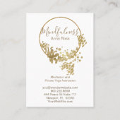 Carte De Visite Mindfulness de méditation de yoga de Lotus de (Dos)