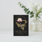 Carte De Visite Mindfulness de méditation de yoga de Lotus de (Debout devant)