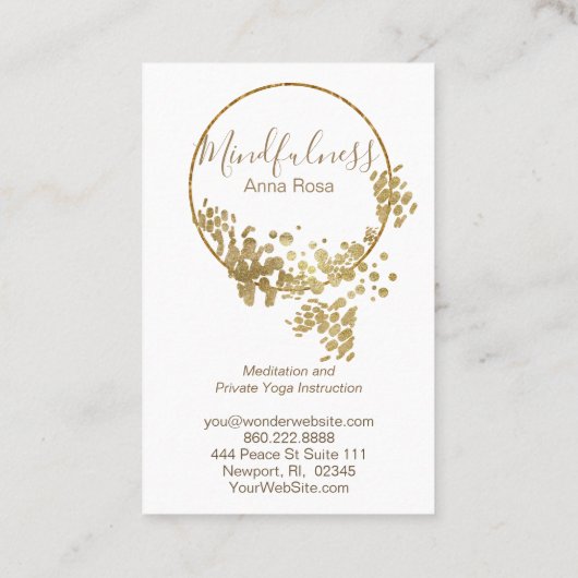 Carte De Visite Mindfulness de méditation de yoga de Lotus de (Dos)