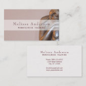 Carte De Visite Mindfulness formant Bouddha curatif mauve mou (Devant / Derrière)