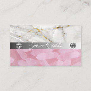 Carte De Visite Minéral Améthyste Crystal Quartz Texture Entrepris