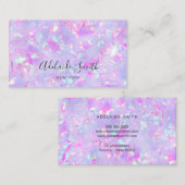 carte de visite minéral opale violet (Devant / Derrière)