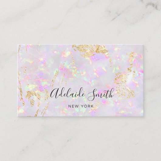 carte de visite minéral pastel opal (Devant)