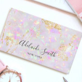 carte de visite minéral pastel opal