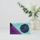 Carte De Visite Minéraux Sapphire bleu cristal (Debout devant)