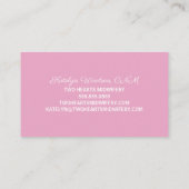 Carte De Visite Mineure belle grossesse Silhouette Coeur rose (Dos)