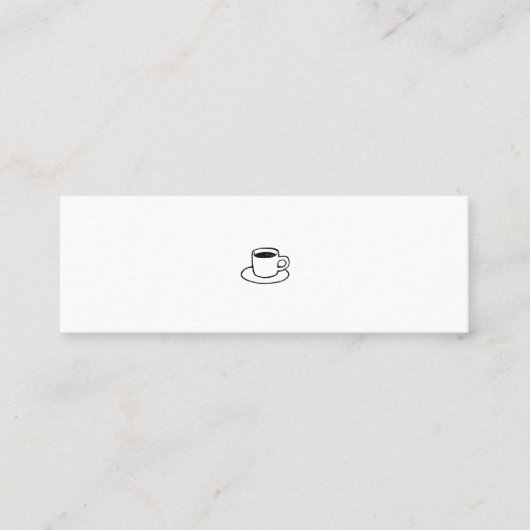 CARTE DE VISITE MINI ミニマムでシンプルな名刺 ビジネスカード コーヒー (Devant)