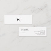 CARTE DE VISITE MINI ミニマムでシンプルな名刺　ビジネスカード 犬 (Devant / Derrière)