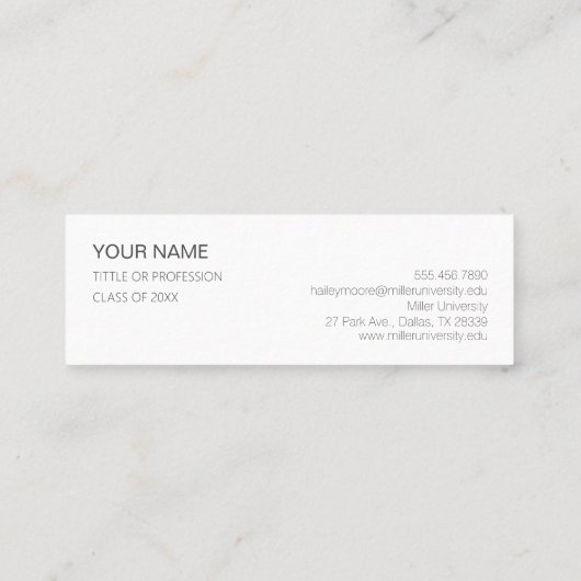 CARTE DE VISITE MINI ミニマムでシンプルな名刺　ビジネスカード 犬 (Dos)