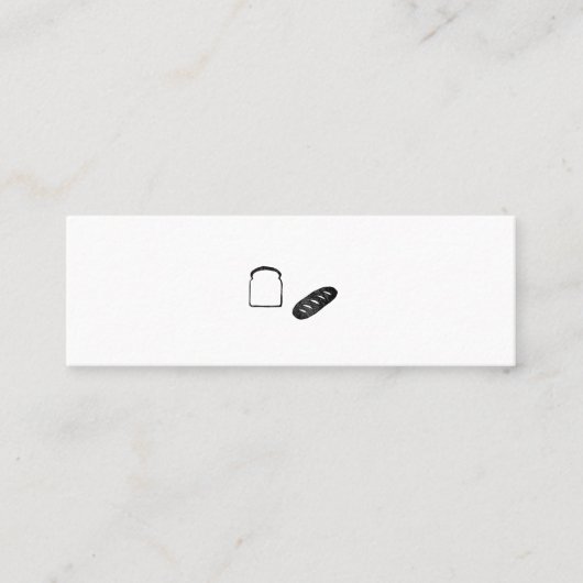 CARTE DE VISITE MINI ミニマムでシンプルな名刺 ビジネスカード 食パン・フランスパン (Devant)