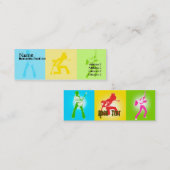Carte De Visite Mini 3 guitaristes - maigres (Devant / Derrière)