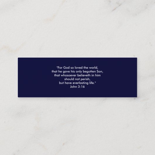 Carte De Visite Mini 3h16 de John - chrétien (Dos)