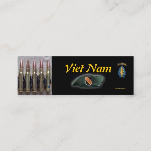 Carte De Visite Mini 5e éclair vert bérets forces spéciales signet (Devant)