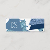 Carte De Visite Mini 80s Luxe Abstrait | Site Turquoise and Navy (Devant)